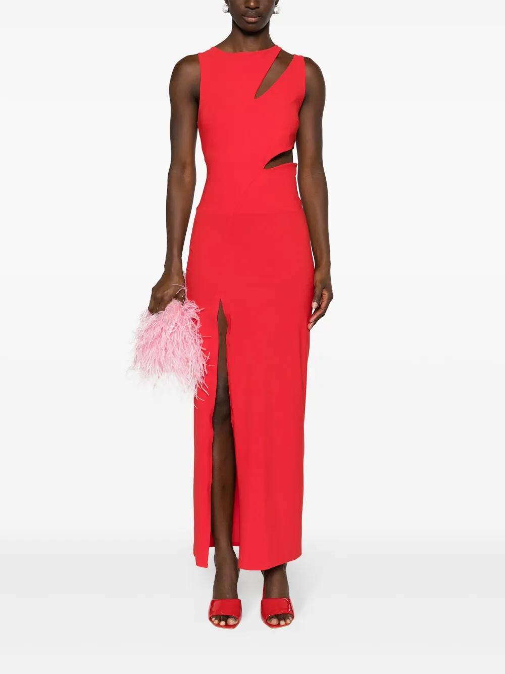 cut-out sleeveless maxi dress Product Image