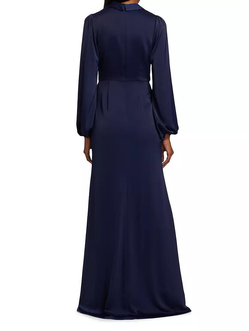 Kali Wrapped Satin Gown Product Image