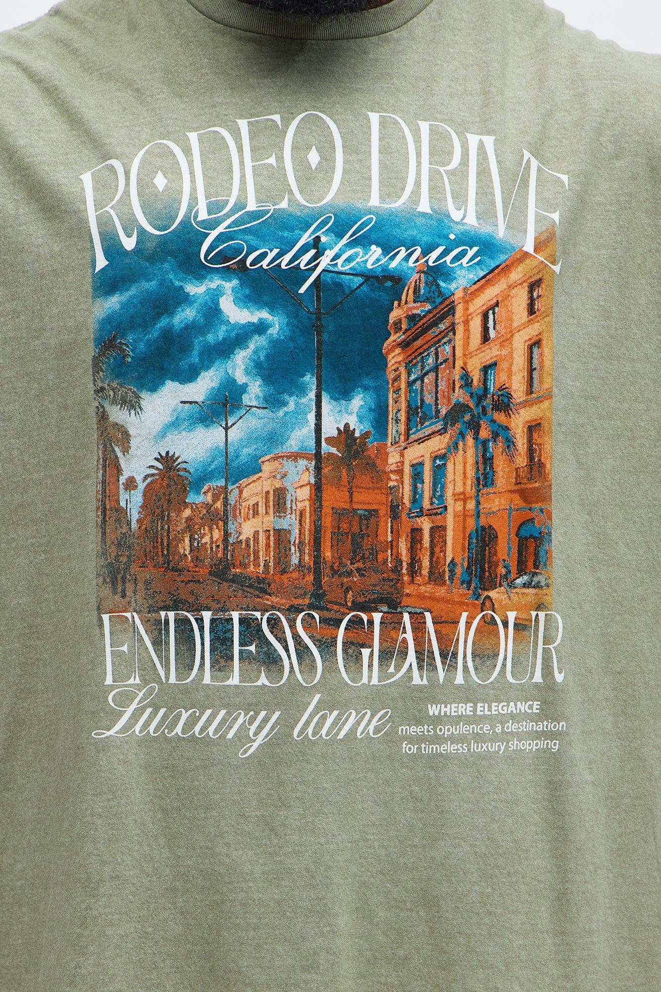 Endless Glamour Oversized Short Sleeve Tee - Olive Product Image