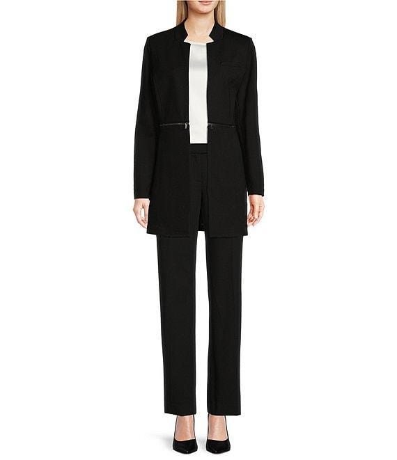 Calvin Klein Long Sleeve Open Front Trench Jacket Product Image
