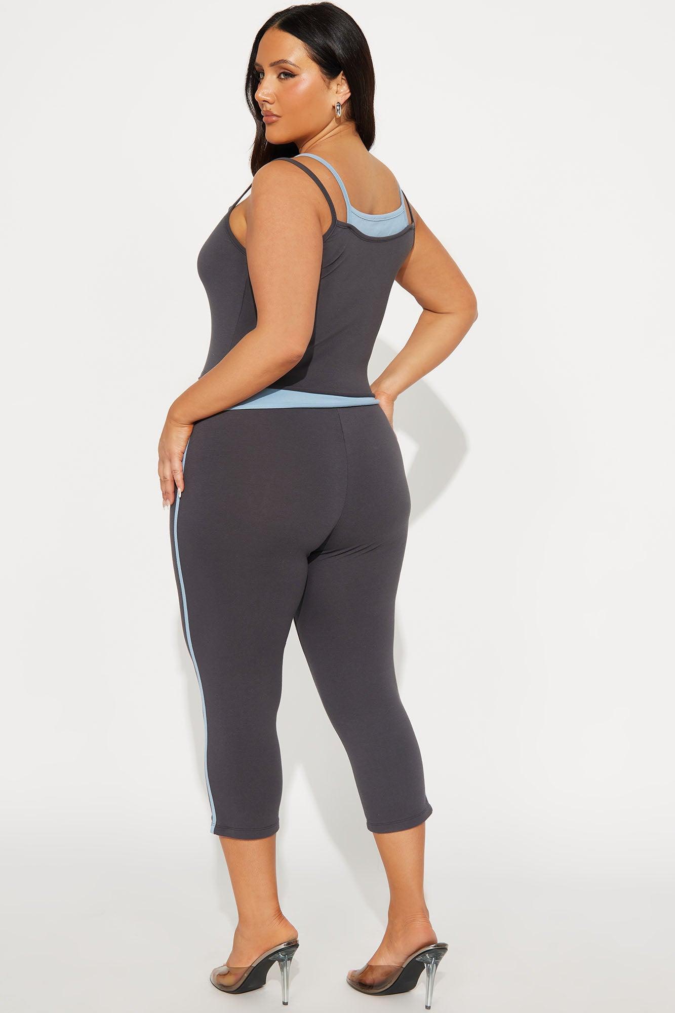 Double Up Capri Set - Charcoal Product Image