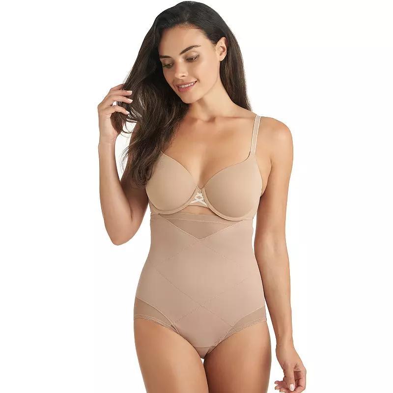 Naomi & Nicole® Extra-Firm Control Shapewear Women's Inside Magic® Tummy Tuck High Waist Brief 7605, Size: XXL, Stucco Product Image