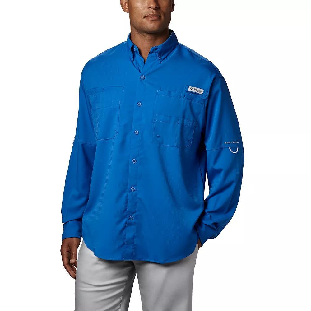Men's Columbia PFG UPF 40 Tamiami™ II Long Sleeve Button-Down Shirt, Size: Medium, Blue Product Image