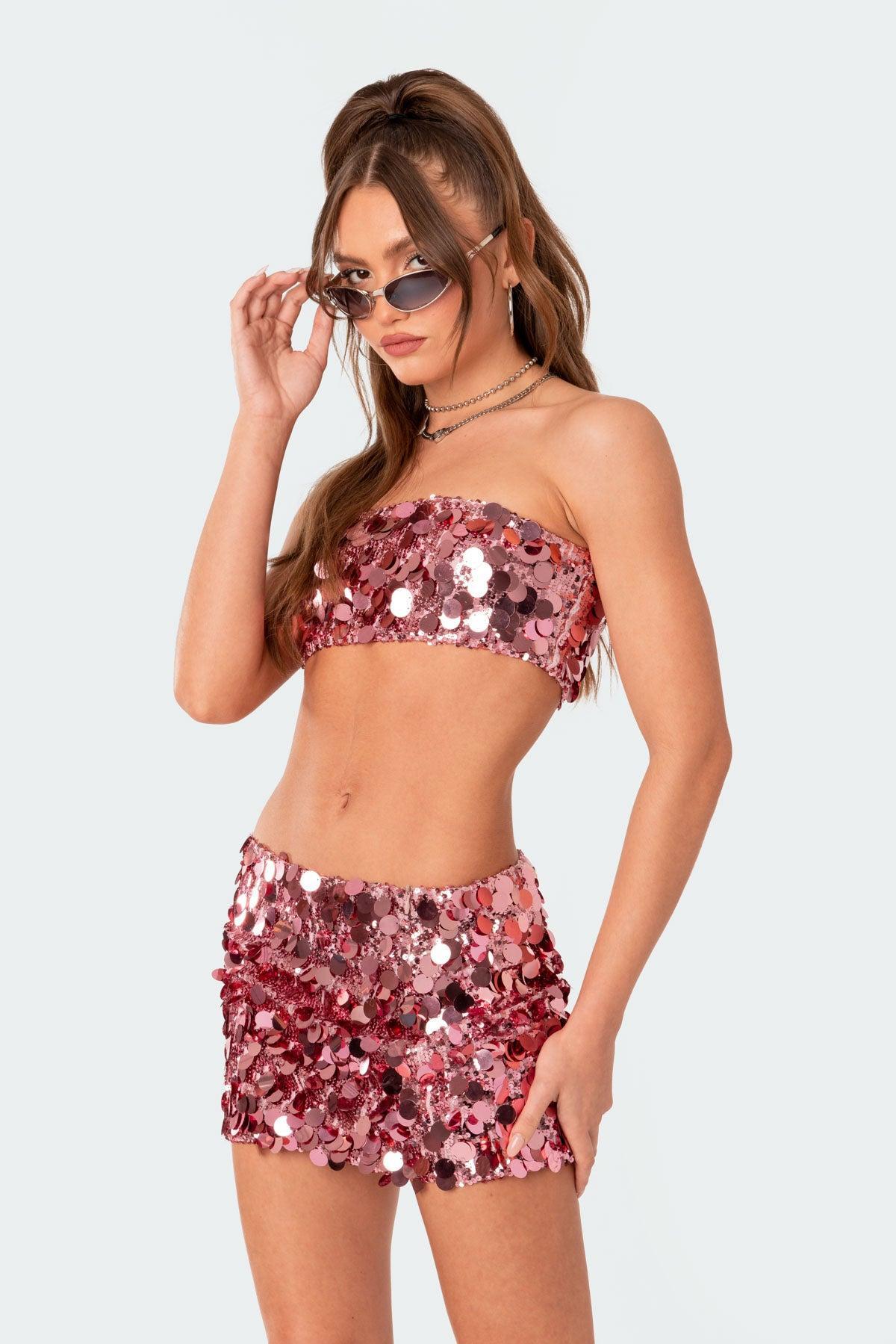 Sabina Sequin Bandeau Top Product Image