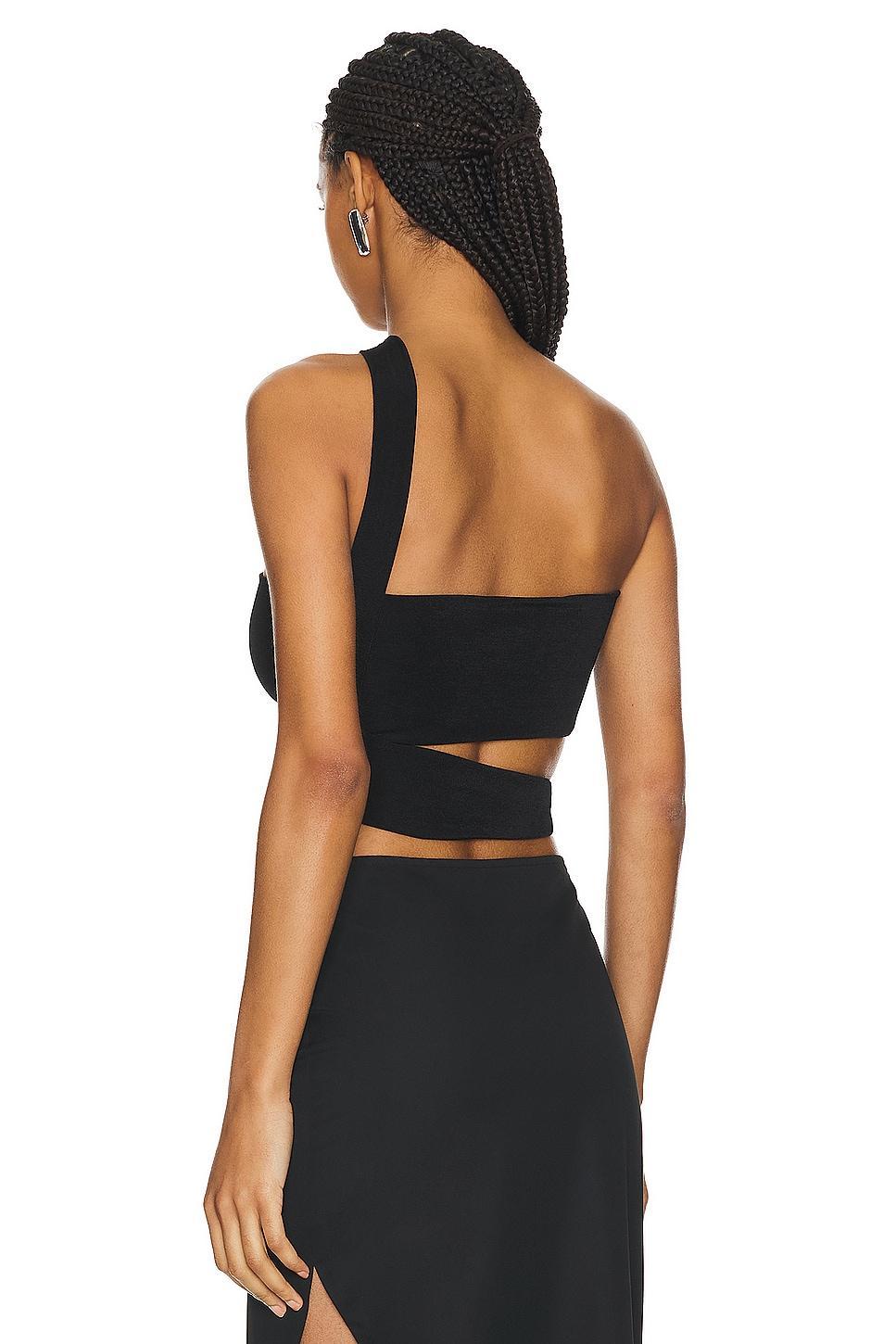 Thin Bandage Neck Top Lama Jouni Product Image