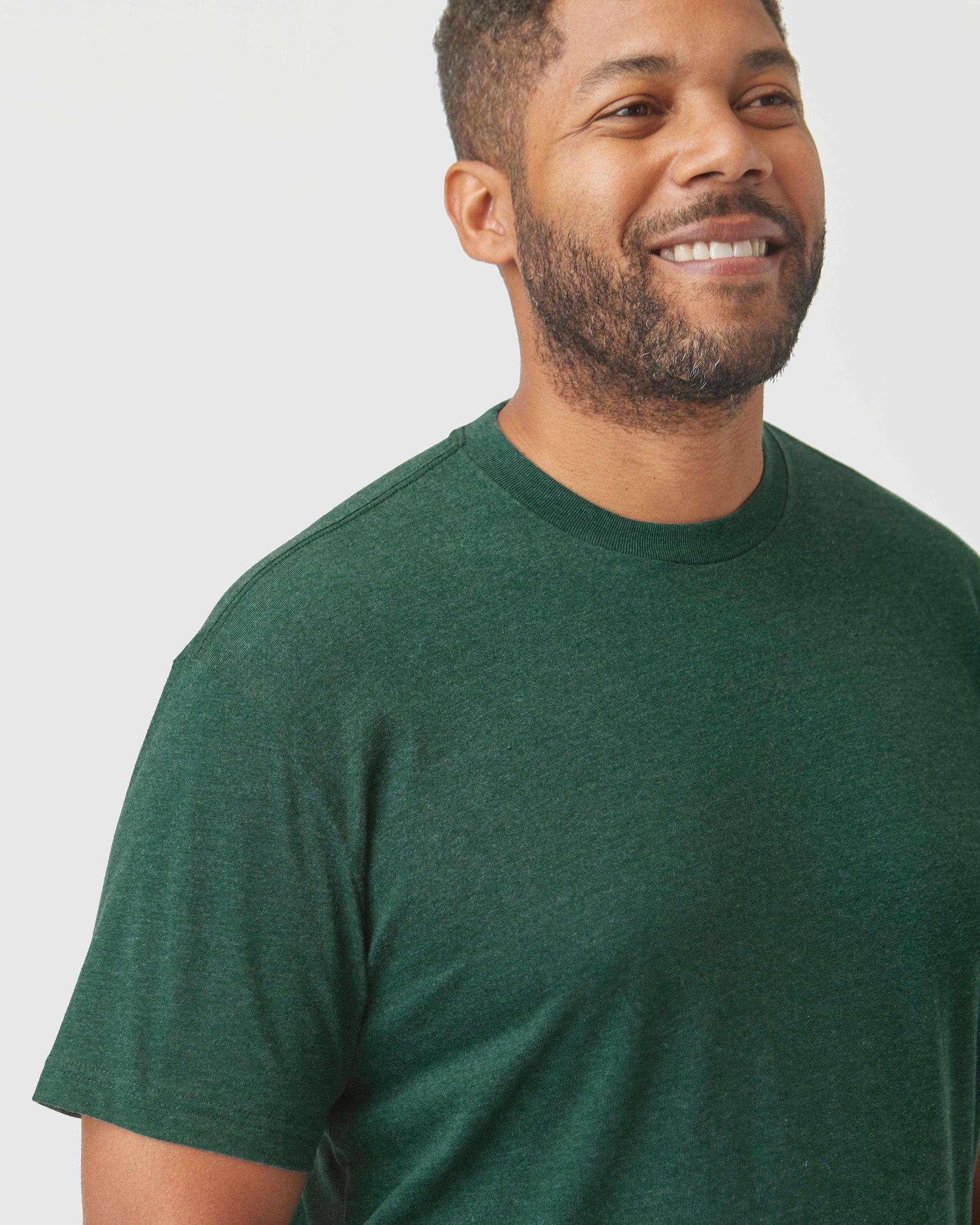 Evergreen Heather Short Sleeve Crew Neck Tee Product Image