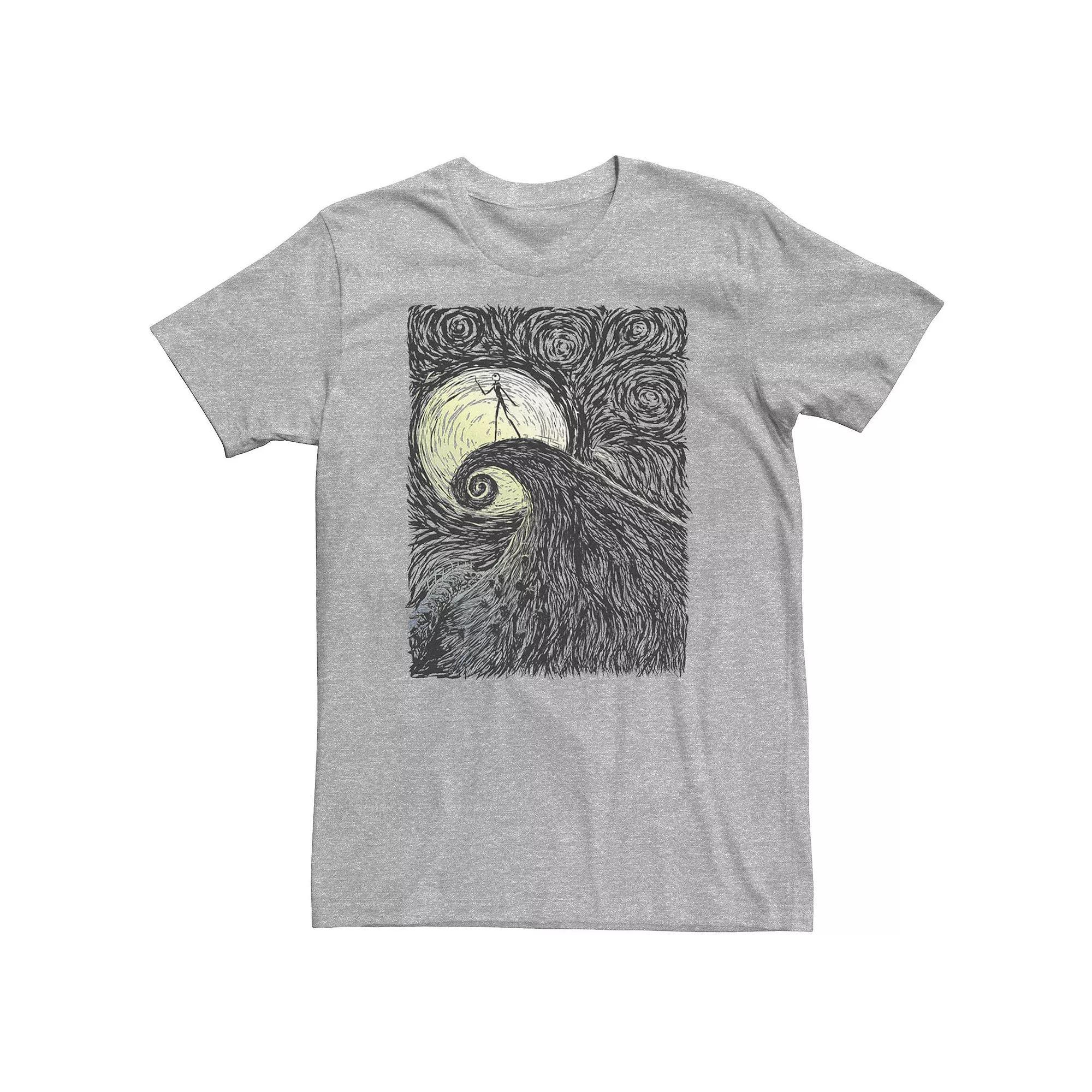 Big & Tall Disney The Nightmare Before Christmas Spiral Hill Portrait Tee, Men's, Size: 3XL, White Product Image