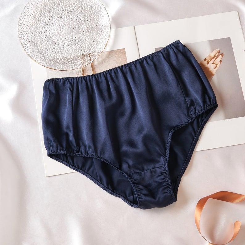 Pearl White Pure Mulberry Silk T-String Panties | Mid to High Waist | 22 Momme | Float Collection Product Image