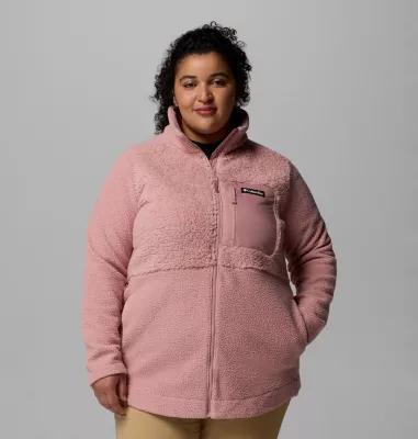 Columbia Womens Columbia Lodge Sherpa Full Zip Fleece Jacket - Plus Size- Product Image