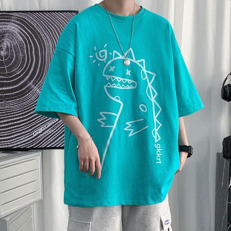 Short-Sleeve Cartoon Print T-Shirt Product Image