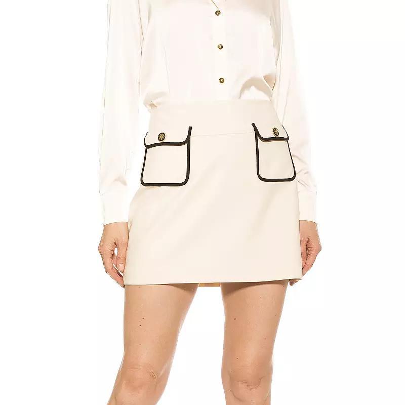 Women's ALEXIA ADMOR Mila Front Pocket Mini Skirt, Size: 12, Brown Product Image