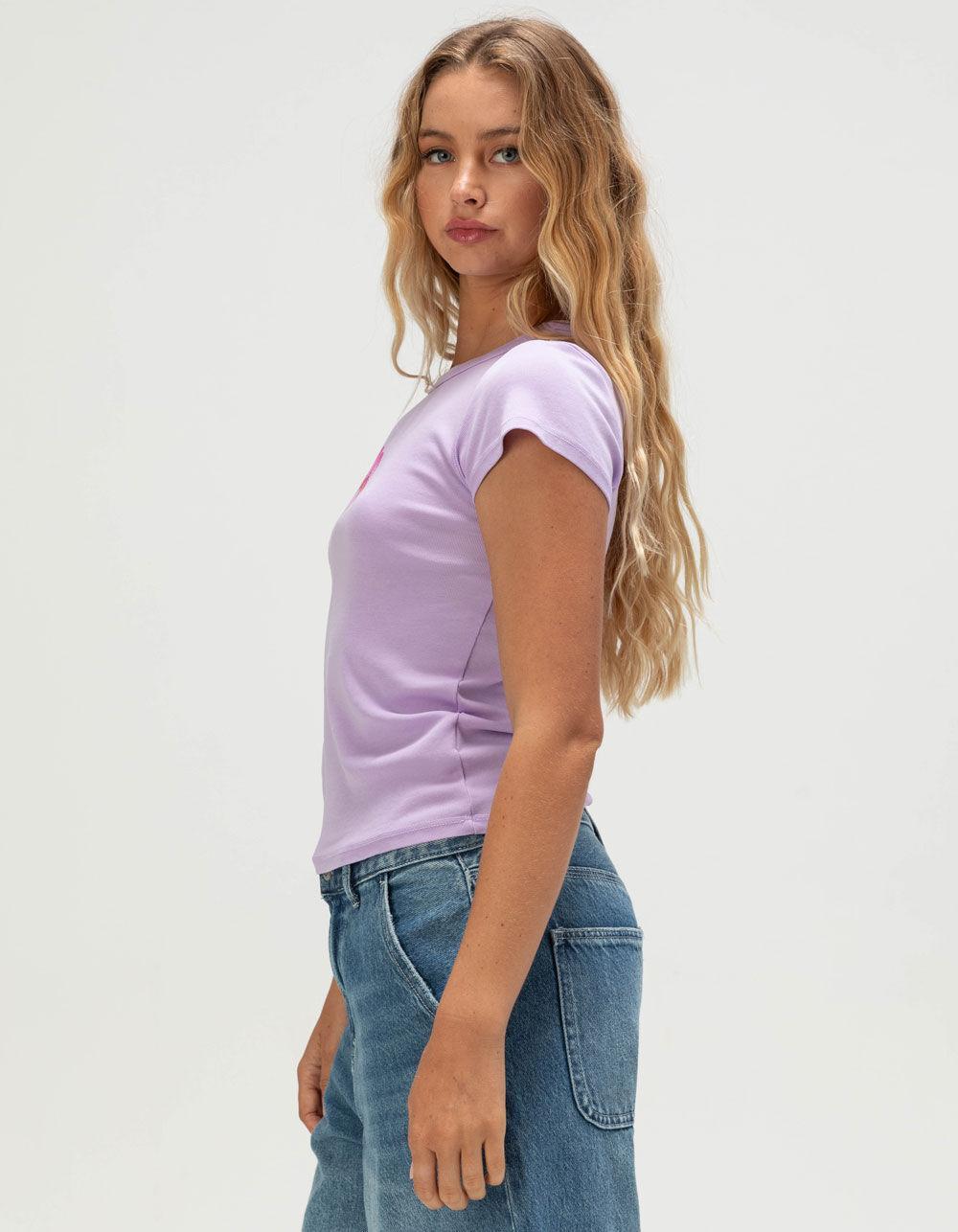 FULL TILT Orchid Womens Baby Tee - PINK Product Image