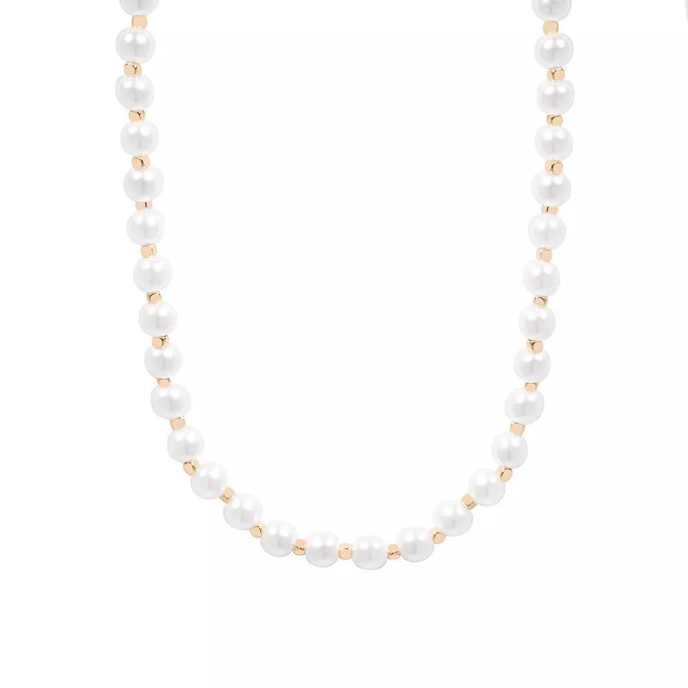 LC Lauren Conrad Simulated Pearl Necklace, Women's, White Product Image
