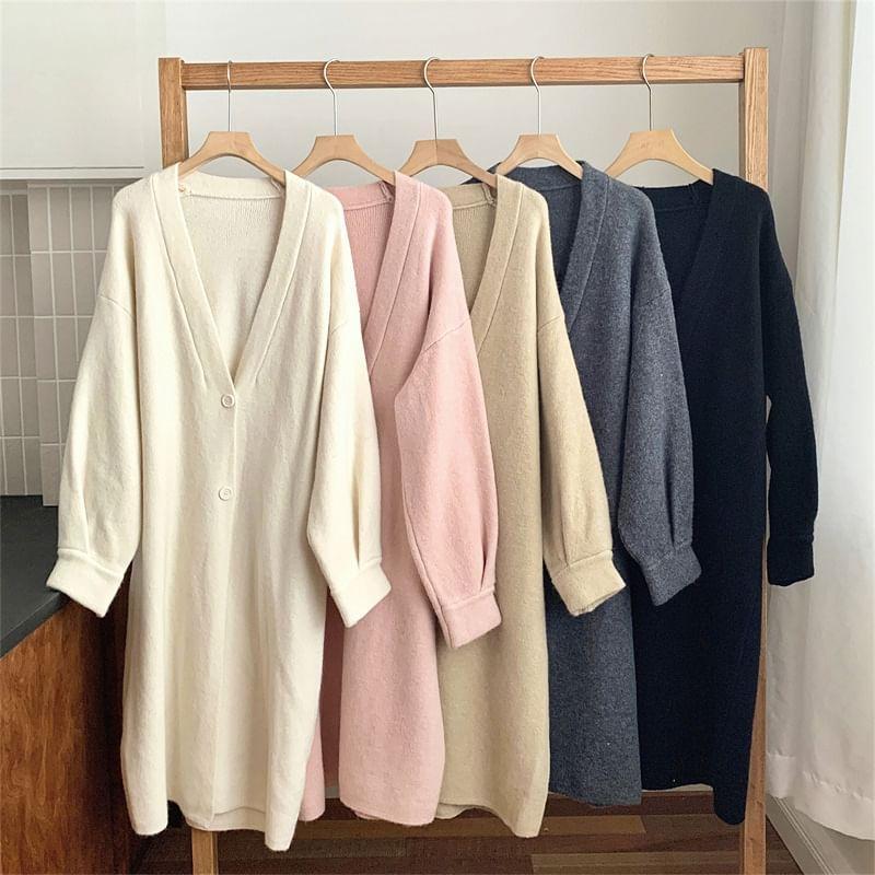V-Neck Midi Cardigan Product Image