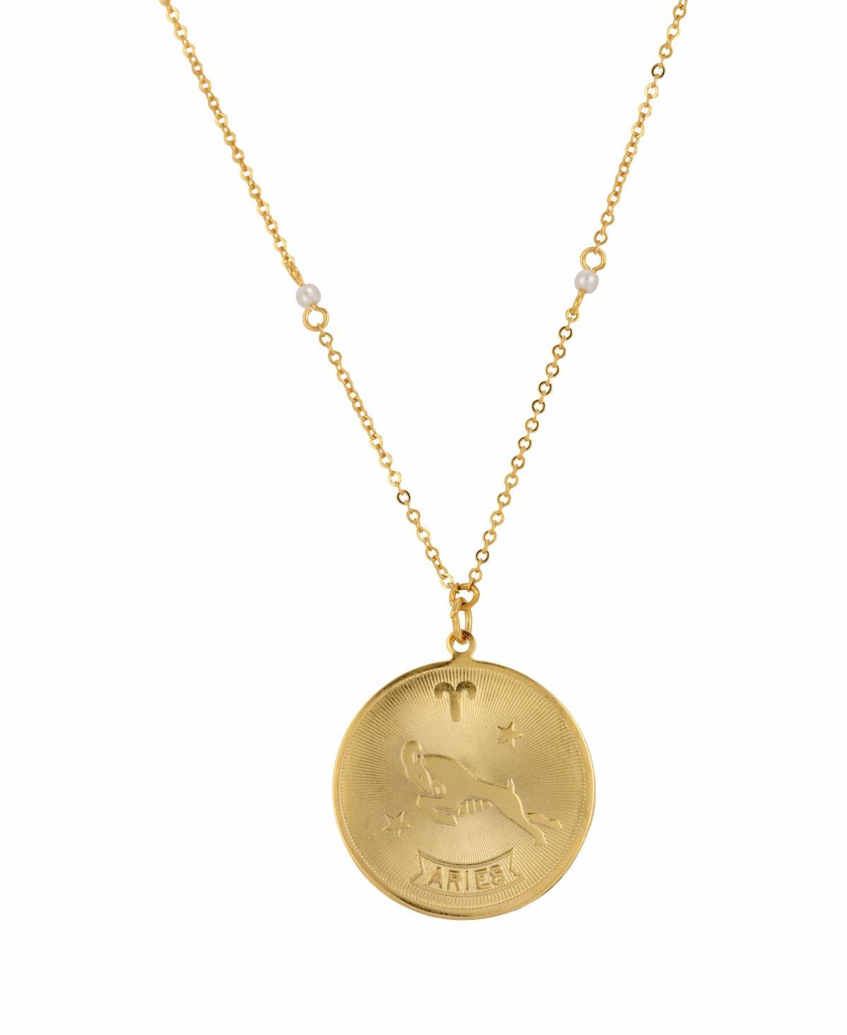 1928 Gold-tone Sagittarius Pendant Necklace, Womens, July Product Image
