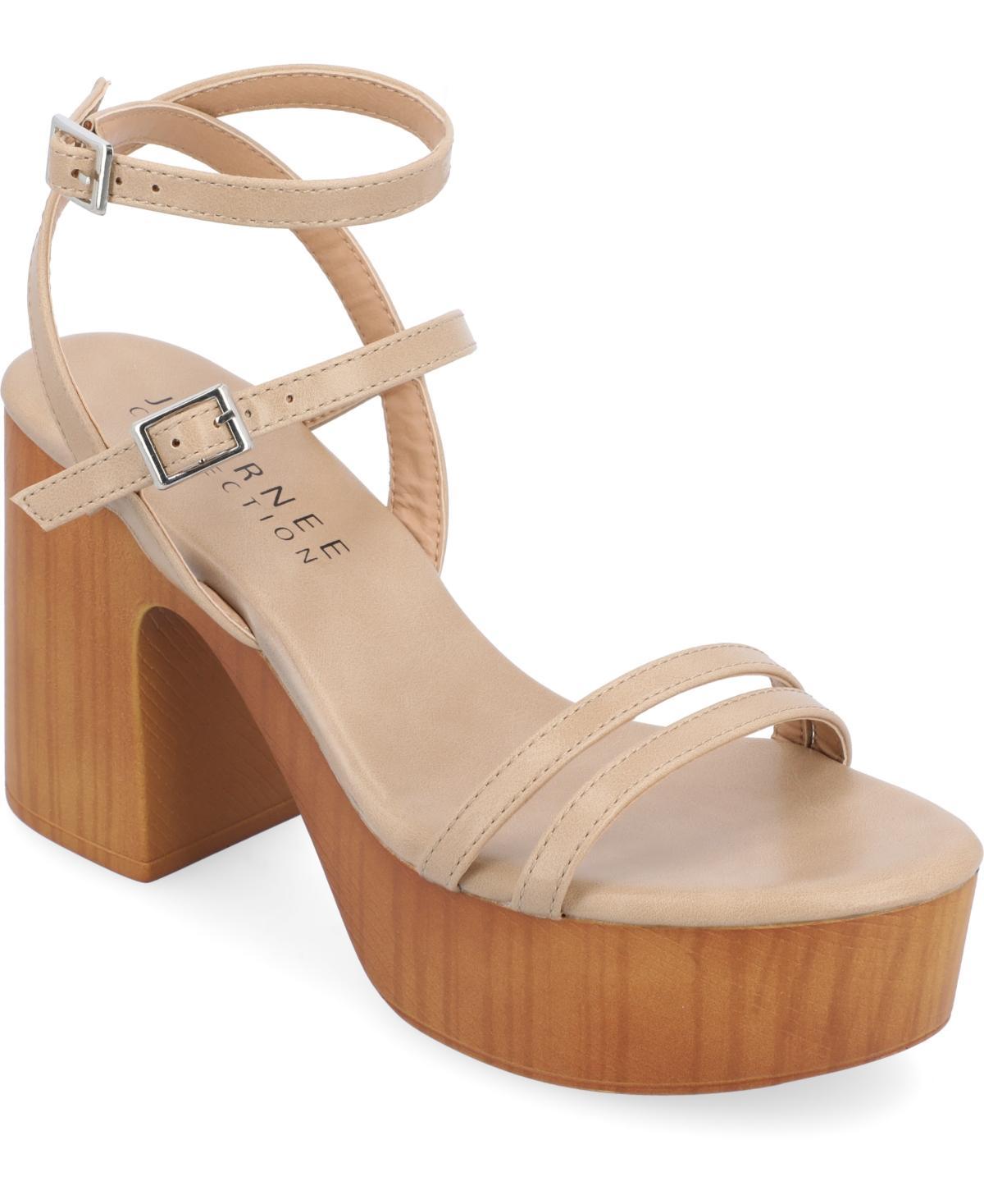 Journee Collection Womens Emerynn Tru Comfort Foam Platform Clog Multi Strap Sandals Product Image