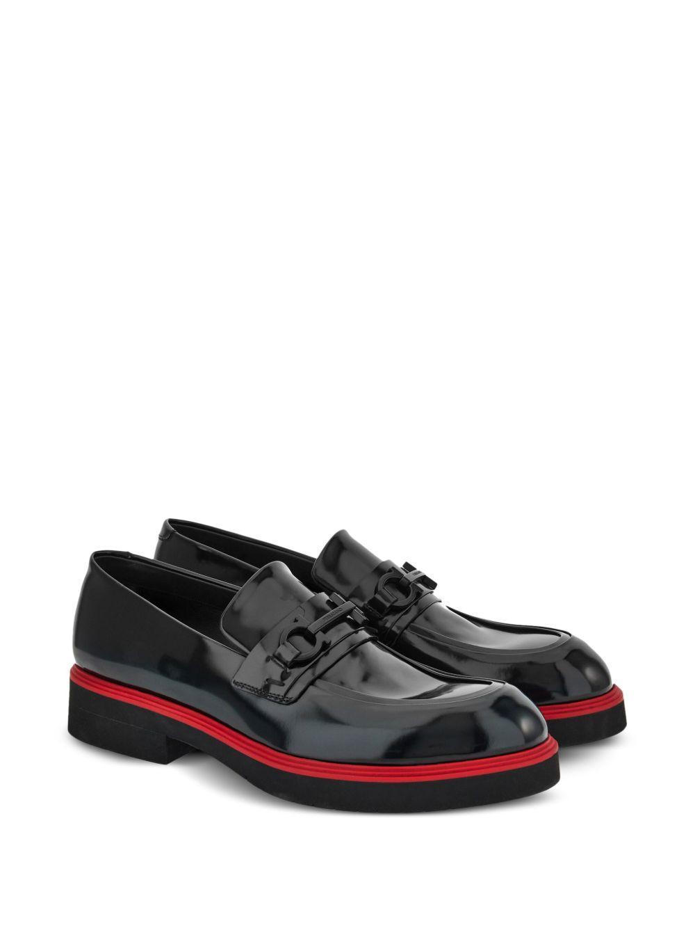 Gancini-ornament leather mocassins  Product Image