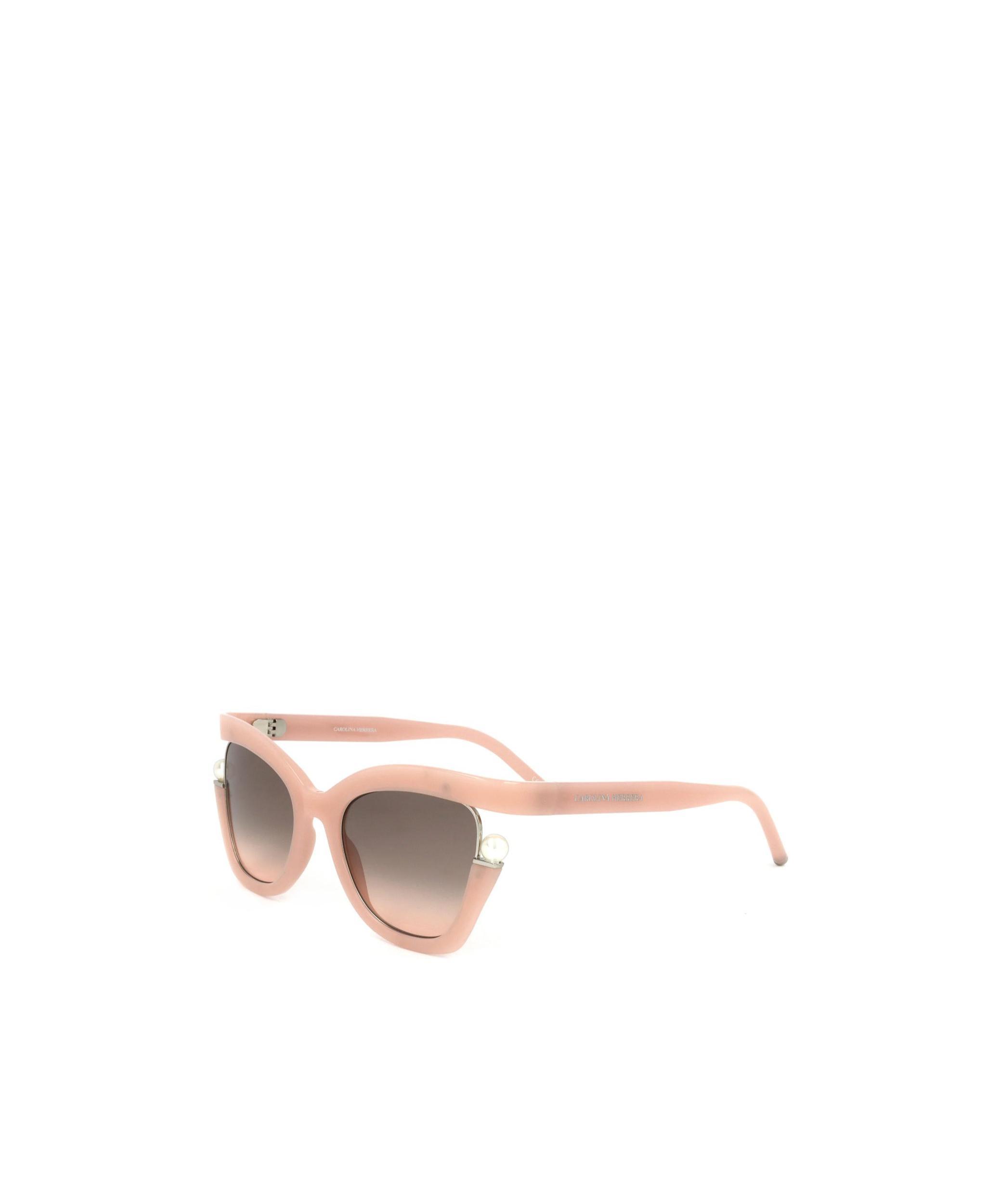 CAROLINA HERRERA Geometric Frame Sunglasses In Nude Product Image