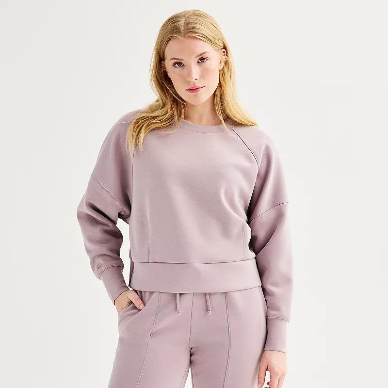 Women's FLX Solace Cropped Pullover Sweatshirt, Size: Large, Brown Trap Product Image