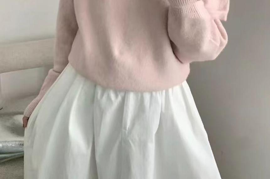 Boat Neck Plain Sweater Product Image