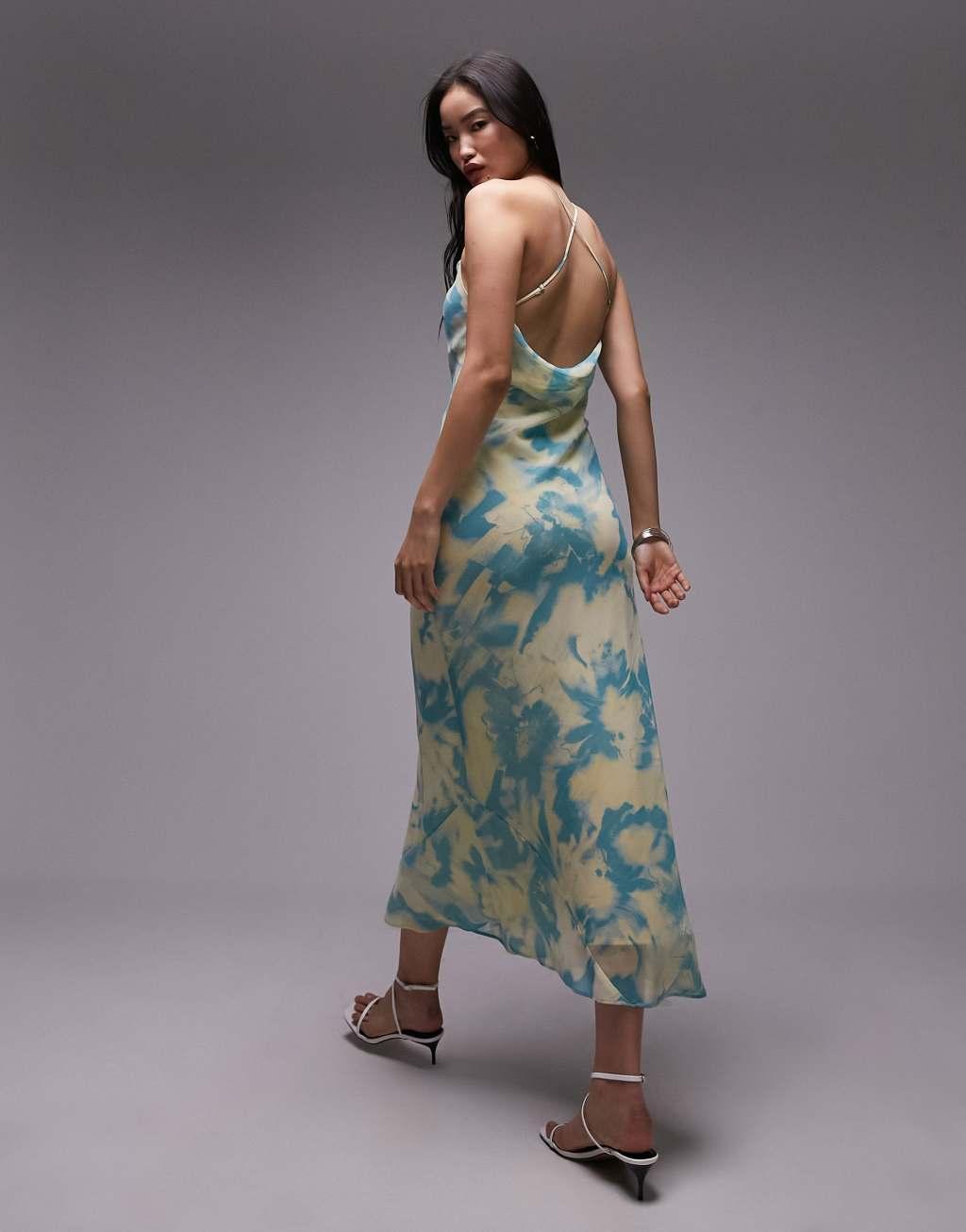 Topshop cami georgette slip midi dress Product Image