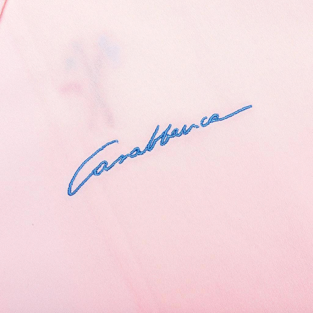 Embroidery Motifs Logo S/S Shirt - Light Pink Male Product Image