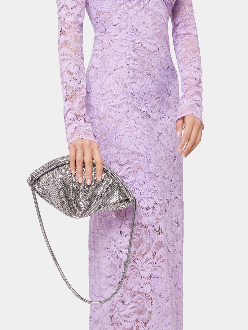 SILVER MESH EVENING CLUTCH Product Image