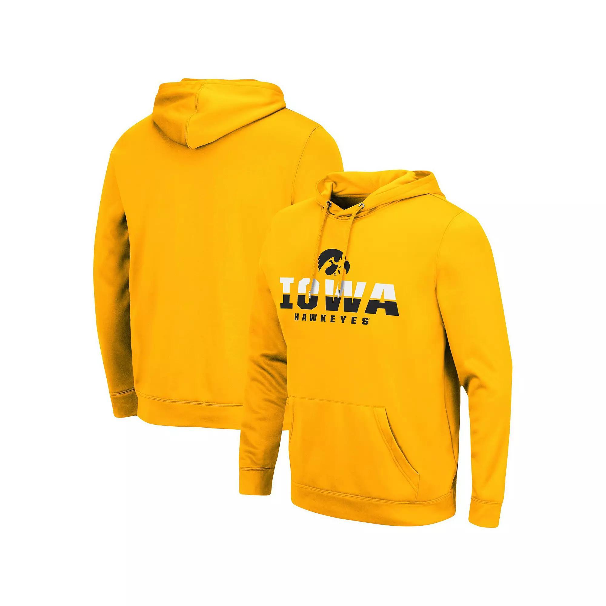 Men's Colosseum Gold Iowa Hawkeyes Lantern Pullover Hoodie, Size: Large Product Image