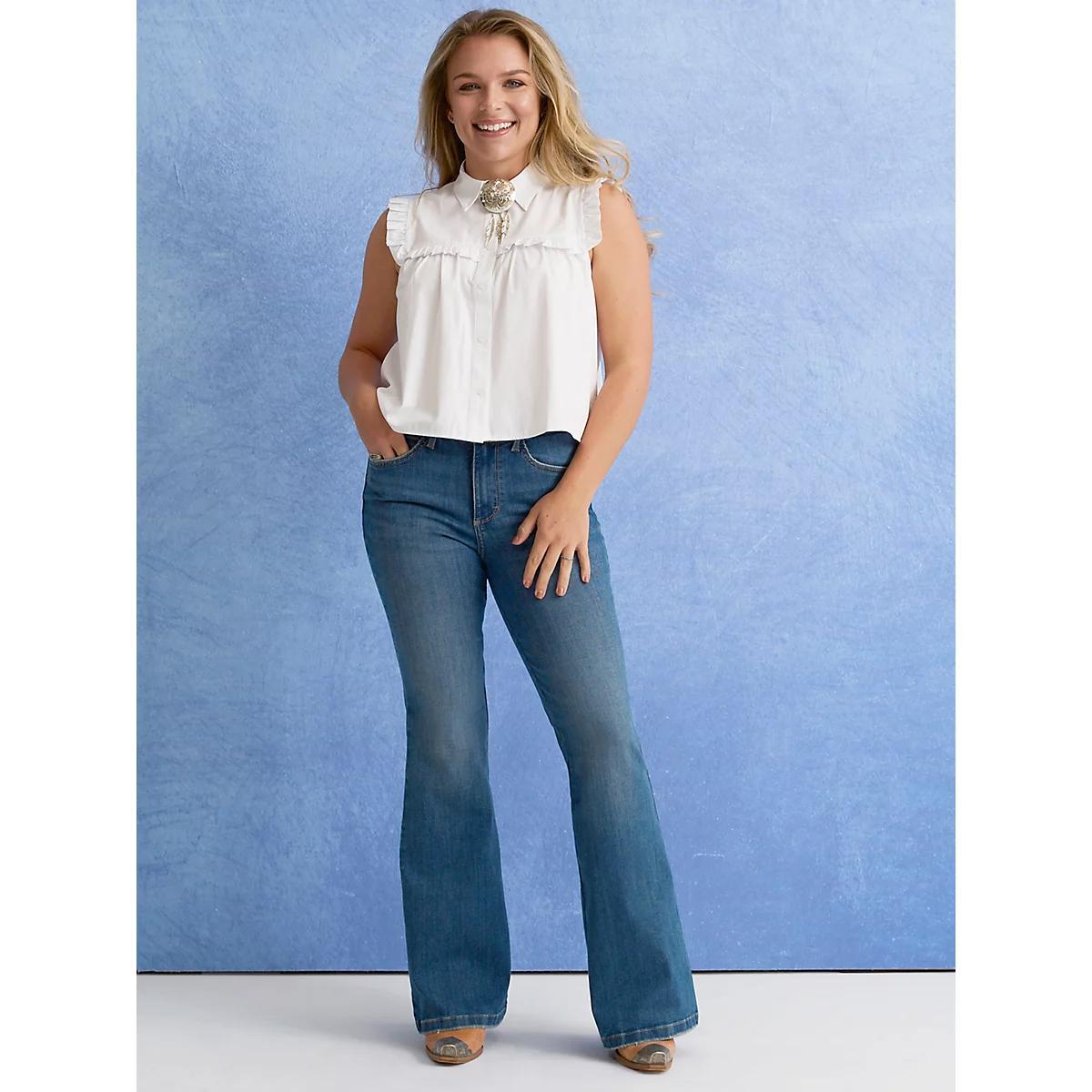 Women's Wrangler Bespoke High Rise Flare Jean in Lily Product Image