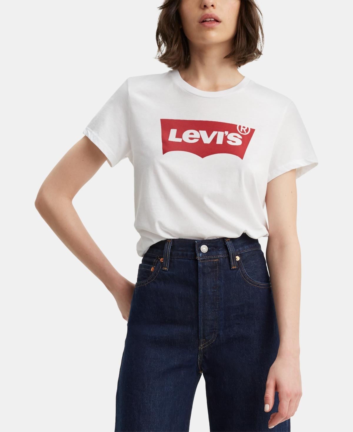 Women's Levi's® Logo Perfect Tee, Size: XS, Housemark Smokestack Product Image