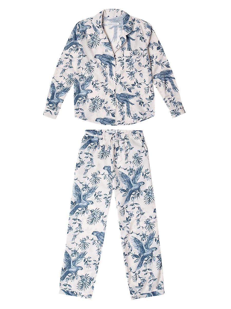 Desmond & Dempsey Bromley Parrot Long Pajama Set Product Image
