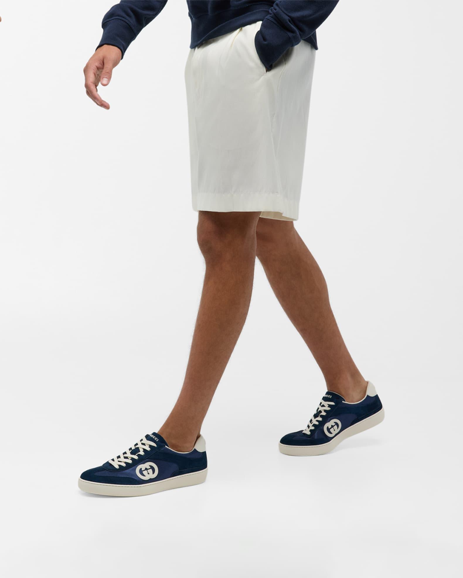 Men's G75 Canvas and Suede T-Toe Low-Top Sneakers Product Image