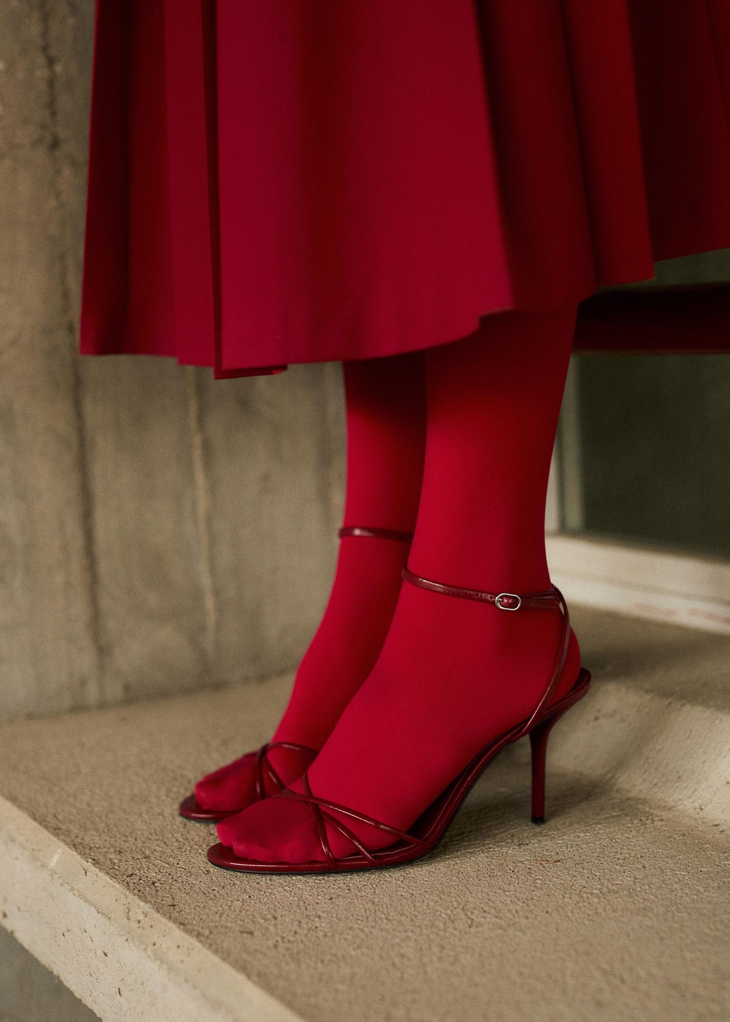 Strappy heeled sandals - Women | MANGO USA Product Image