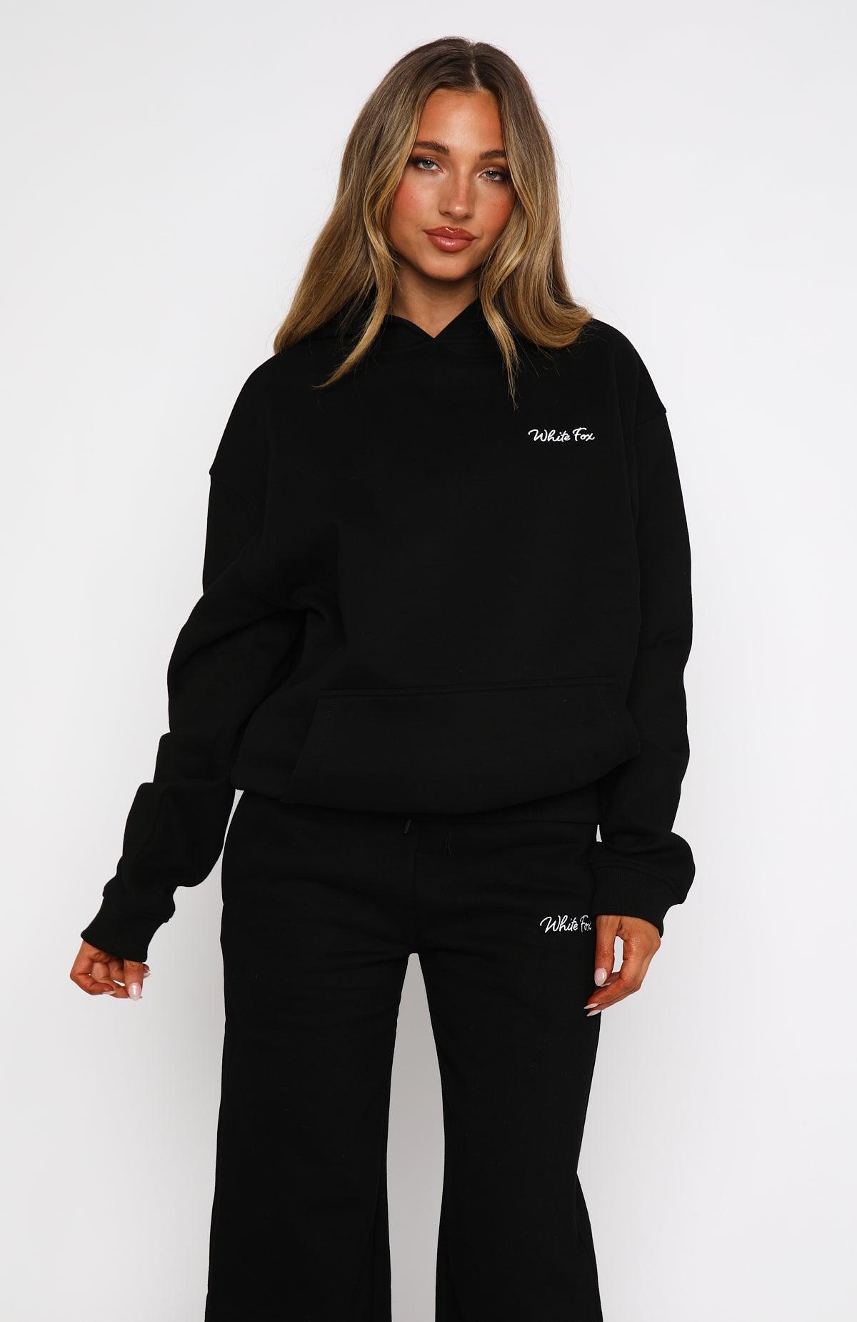 Match Your Words Oversized Hoodie Black Product Image
