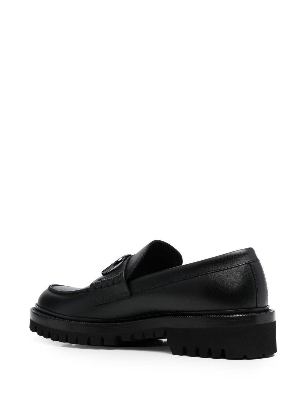 VLogo Signature leather loafers  Product Image