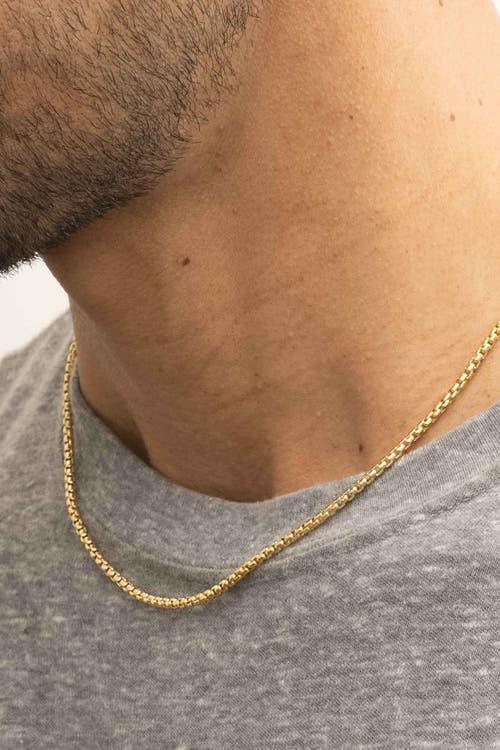 Oradina Men's Round Bodega Box Chain in 14K Gold in 14K Yellow Gold at Nordstrom, Size 20 Product Image