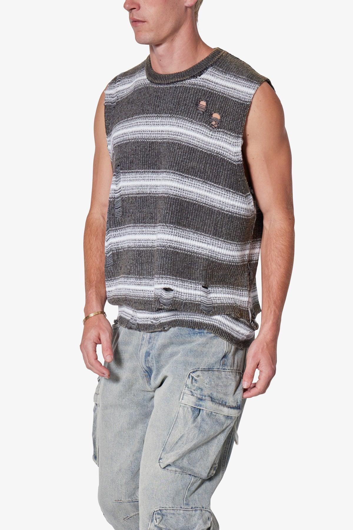 Destroyed Pullover Shirt - Black/White Product Image