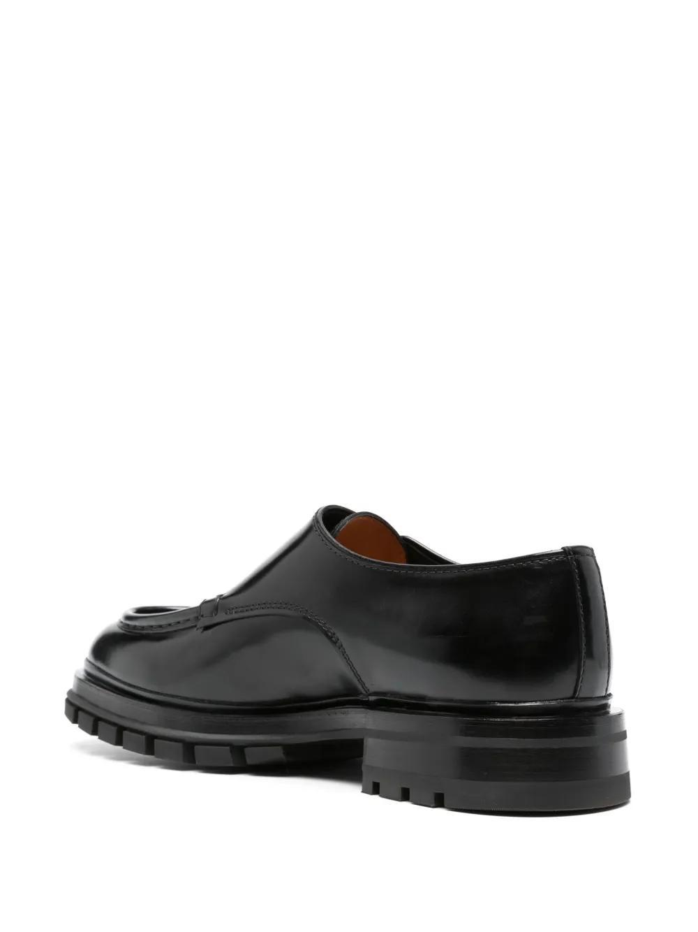 leather monk shoes  Product Image