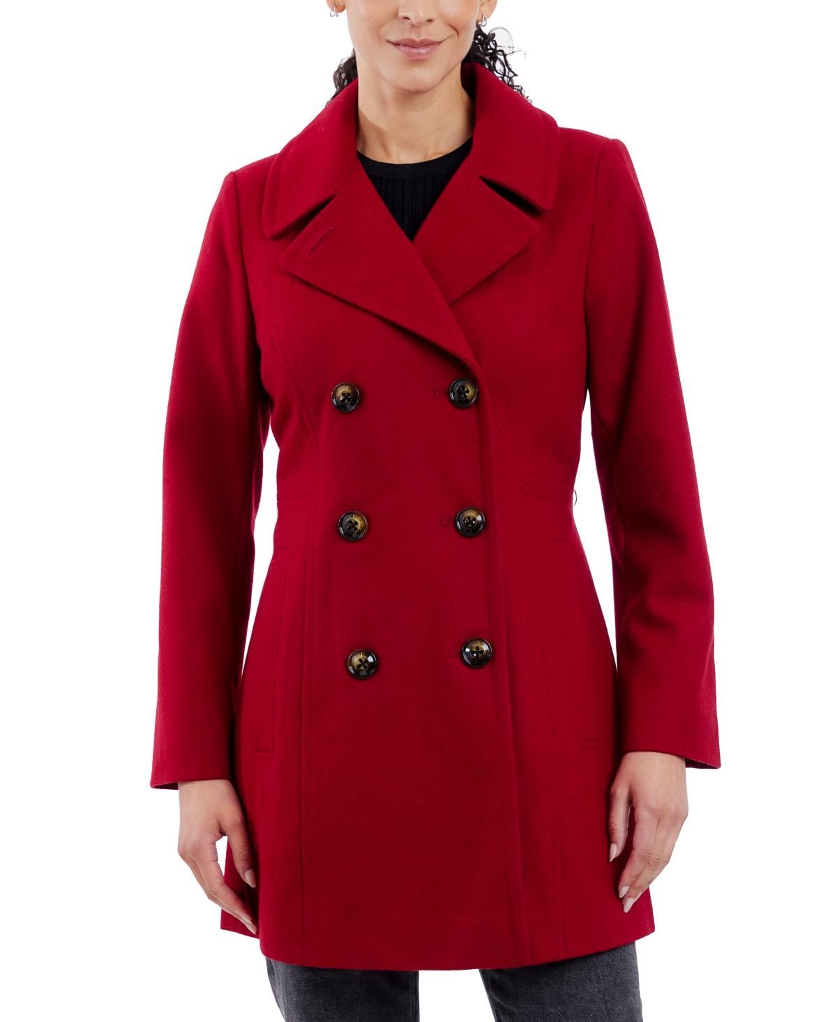 Anne Klein Womens Double-Breasted Peacoat, Created for Macys Product Image
