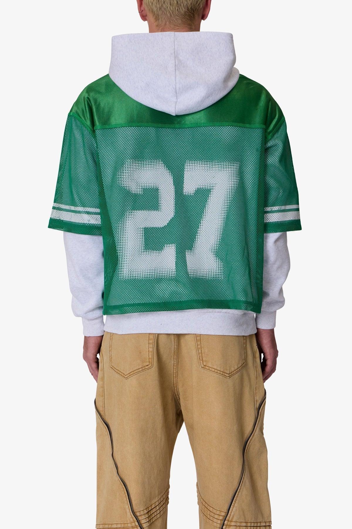 Layered Jersey Hoodie - Green Product Image