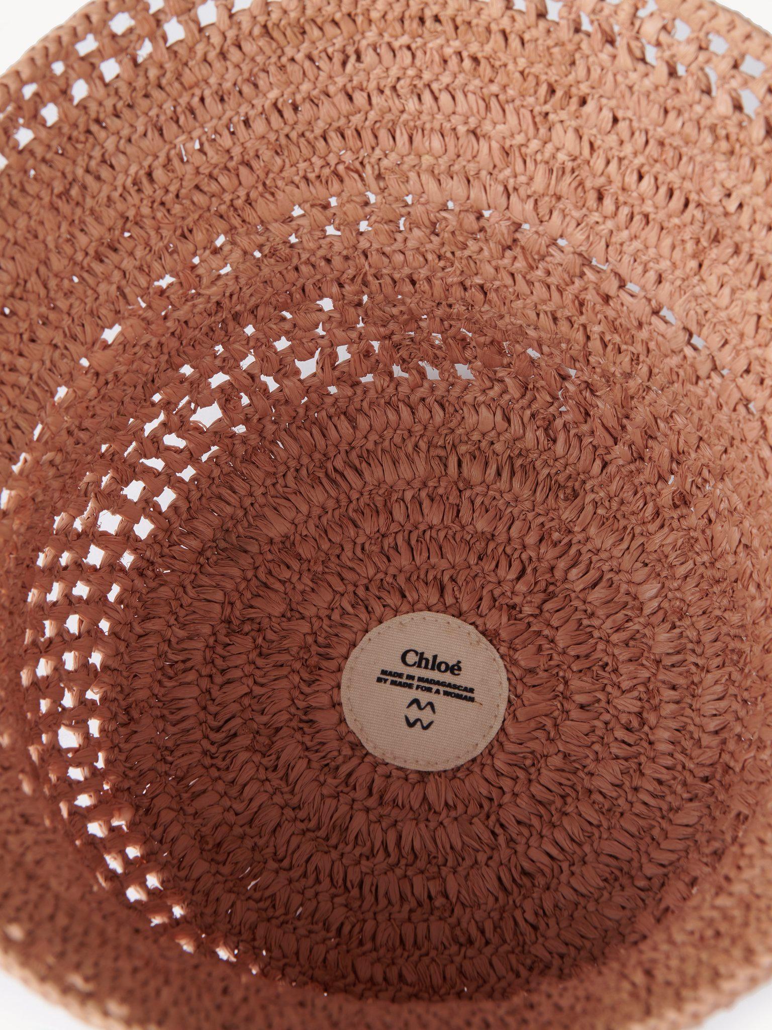 The Chloé Sunset bucket hat in raffia Product Image