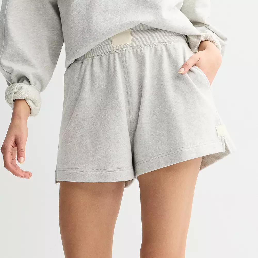Women's FLX French Terry Relaxed Shorts, Size: XS, Dark Shade Grey Product Image