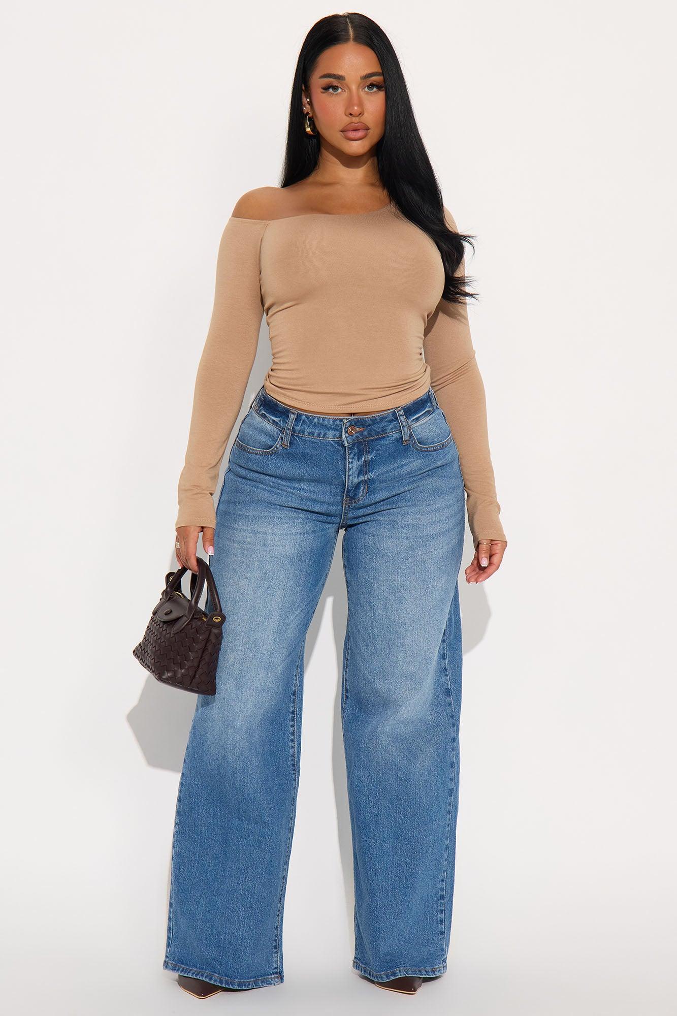 Hold Me Tighter Lace Up Top - Mocha Female Product Image