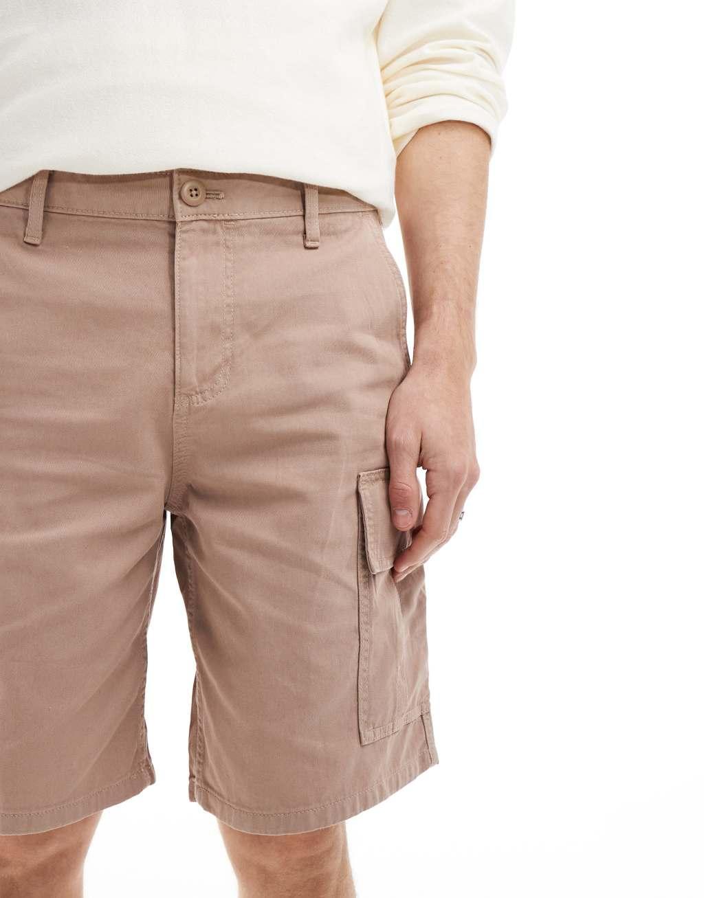 ASOS DESIGN cargo shorts in tan  Product Image