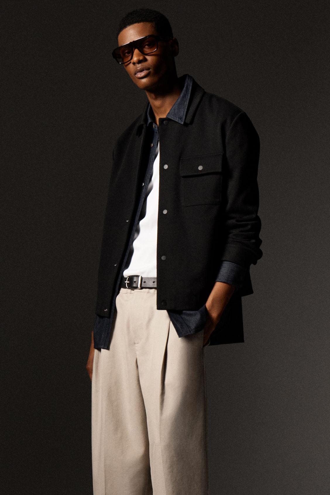 JERSEY-TWILL SHIRT JACKET Product Image