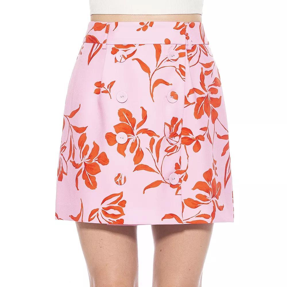 Women's ALEXIA ADMOR Cyrus Skirt, Size: 12, Pink Floral Product Image