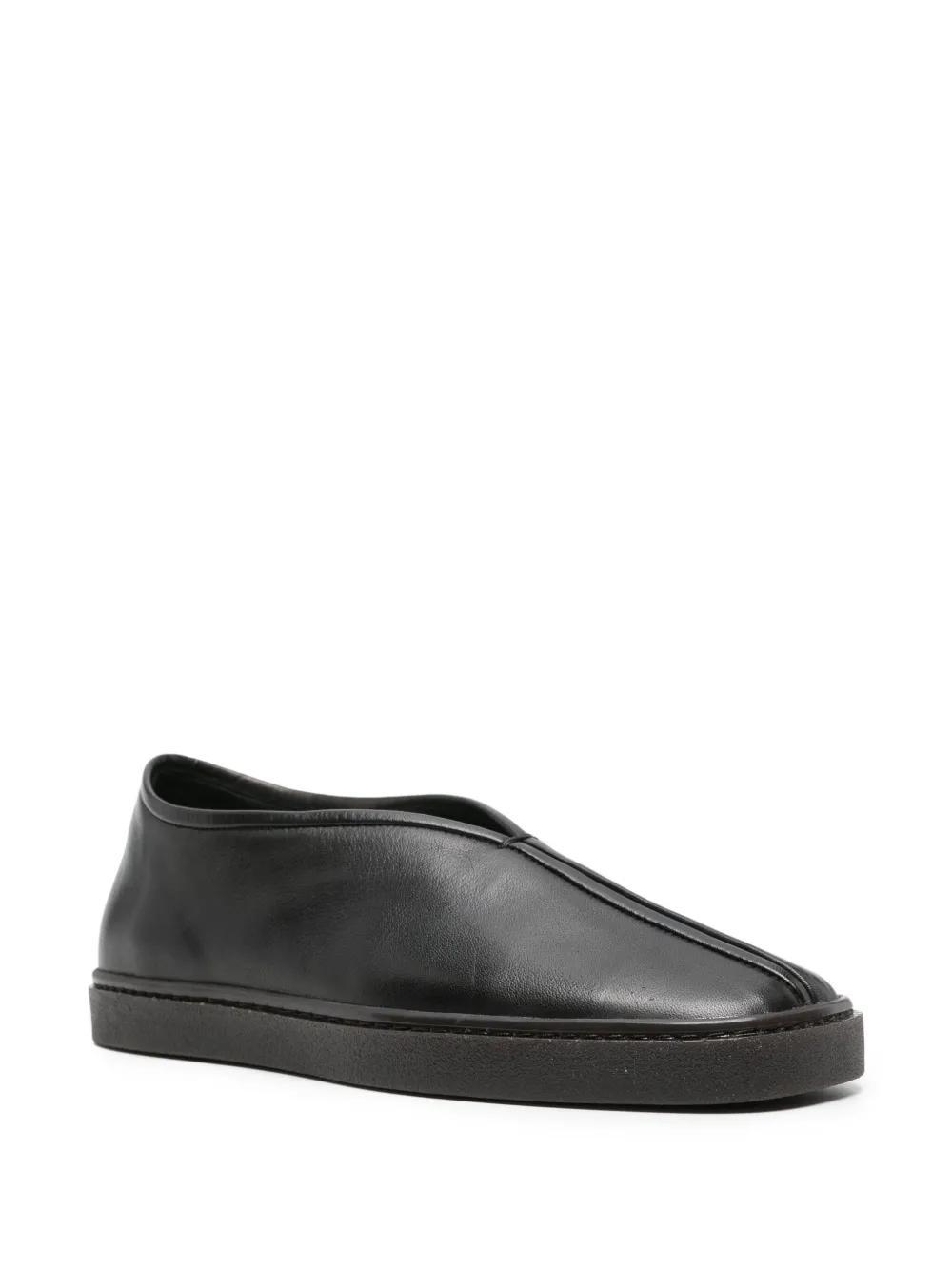 Piped leather sneakers Product Image