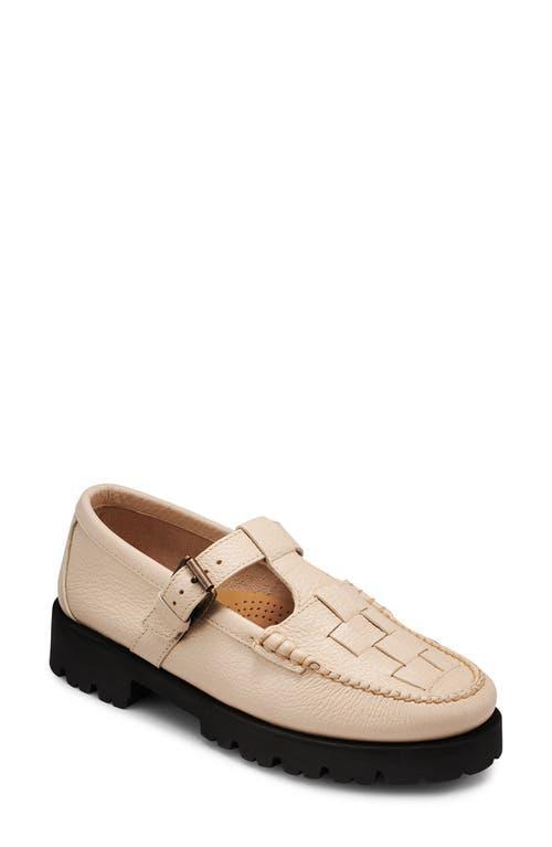 G.H. Bass Womens Fisherman Leather Mary Jane Platform Lug Sole Loafers Product Image