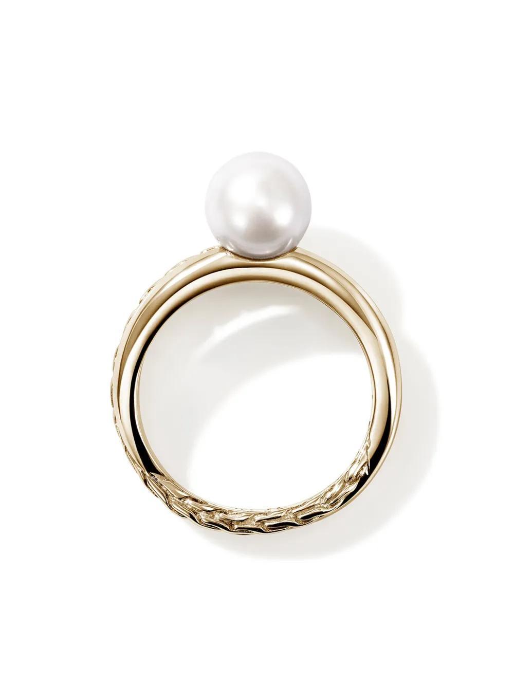 JOHN HARDY 14kt Yellow Gold Jh Essential Pearl Ring Product Image