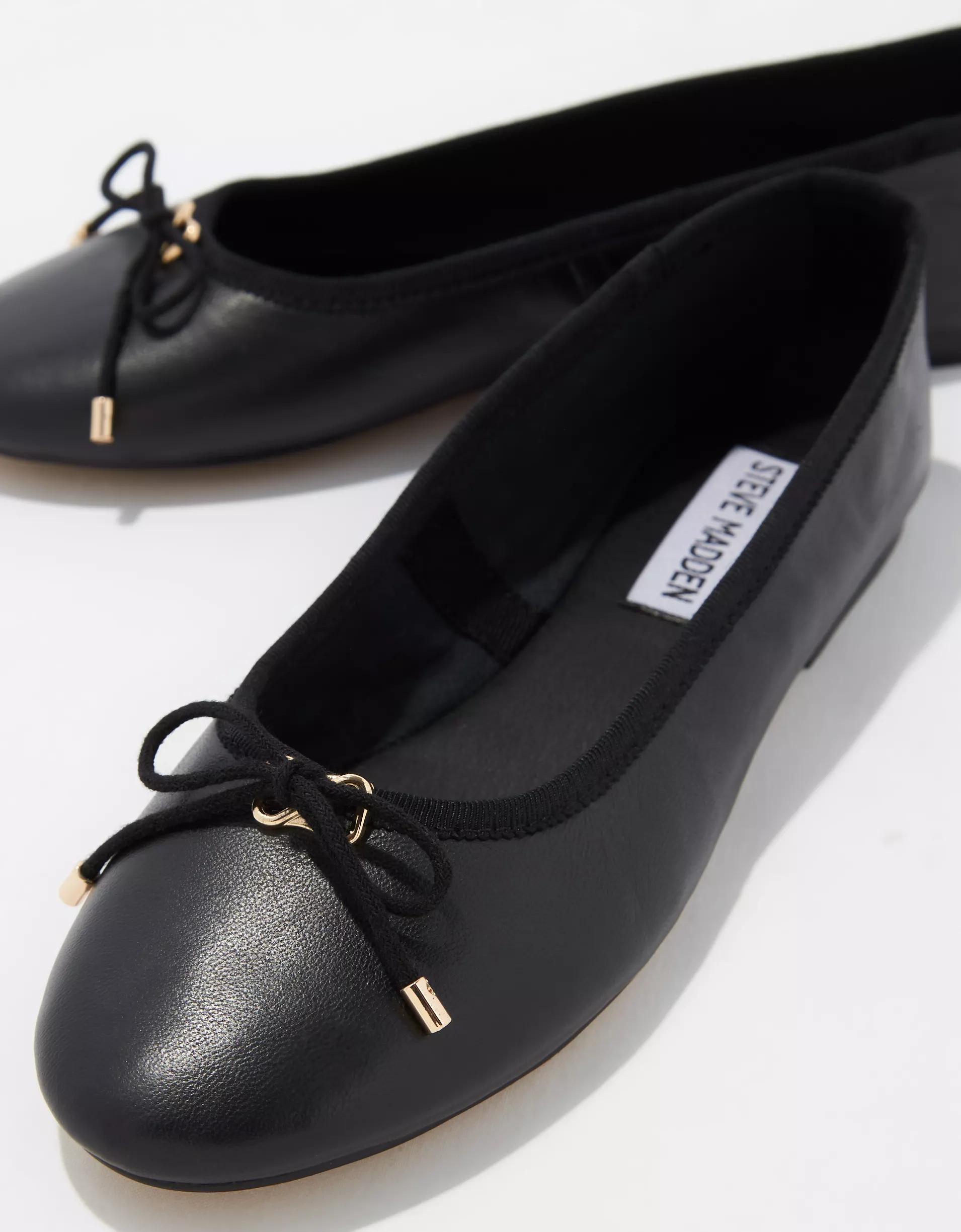Steve Madden Women's Blossoms Black Leather Shoes Product Image